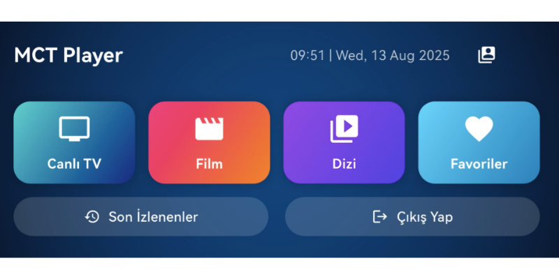 MCTPlayer Player Screen